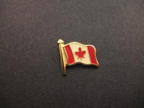 Canada vlag goudkleurige knop emaille uitvoering